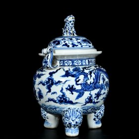 明宣德青花龙纹熏香炉29/19厘米
