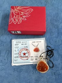 A货翡翠佛公925银镶嵌，带证书