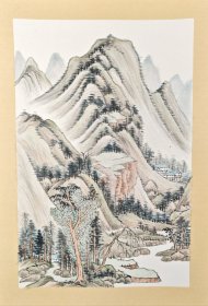 无款A4卡纸山水小品（68）
