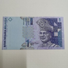 全新马来西亚1林吉特 钱币 纸币 真币 全新 168/246