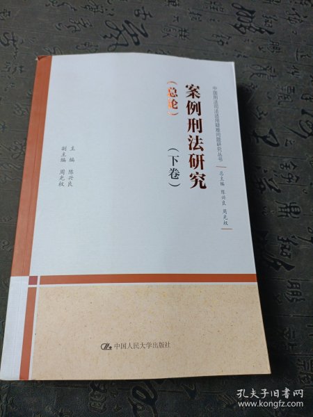 案例刑法研究（总论）（上下卷）（中国刑法司法适用疑难问题研究丛书）