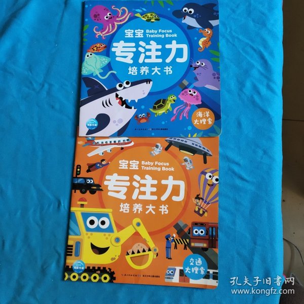 3-6岁宝宝专注力培养大书：海洋大搜索，交通大搜索（2册合售）