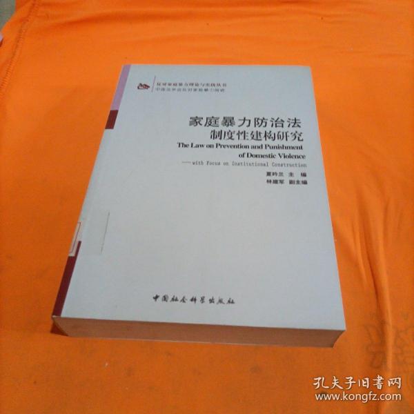 反对家庭暴力理论与实践丛书：家庭暴力防治法制度性建构研究