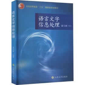 正版 语言文字信息处理 盛玉麒 编 山东大学出版社