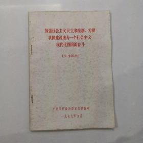 加强社会主义民主和法制，为把我国建设成为一个社会主义现代化强国而奋斗