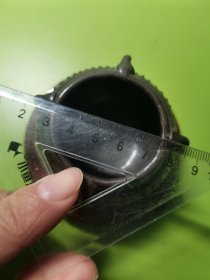 晚清民国，四系骨钉水盂，文房用品，比较少见，写毛笔字时用来加水研磨