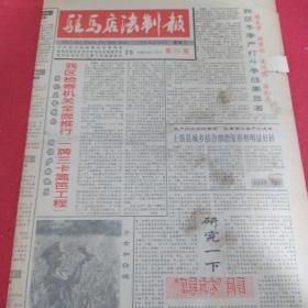 老报纸旧报纸生日报驻马店法治报1996年2月2日