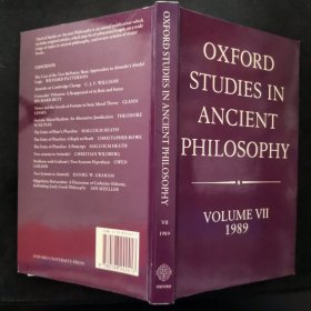 【英文原版书】OXFPRD STUDIES IN ANCIENT PHILOSOPHY Volume Ⅶ 1989