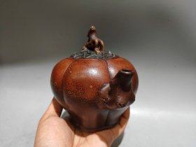 旧藏紫砂壶灵鹿壶蒋蓉