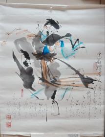 京剧人物绘画名家李会山老师国画作品，