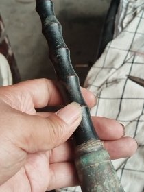 老唢呐。看包浆年份够老的。按图发货！尺寸如图所示杆子没看到裂