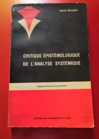 Critique Epistemologique de L'analyse Systemique