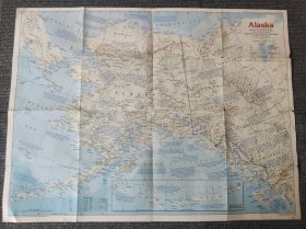 National Geographic国家地理杂志地图系列之1984年1月 Alaska 阿拉斯加地图