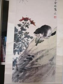 金梦石花鸟作品