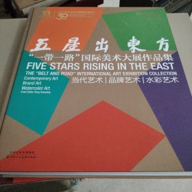 五星出东方一一带一路国际美术大展作品集当代艺术品牌艺术水彩艺术；服装艺术；农民画艺术精装8开大开本三大本合售。