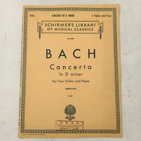 SCHIRMER'S LIBRARY OF MUSICAL CLASSIC Bach Vol. 899