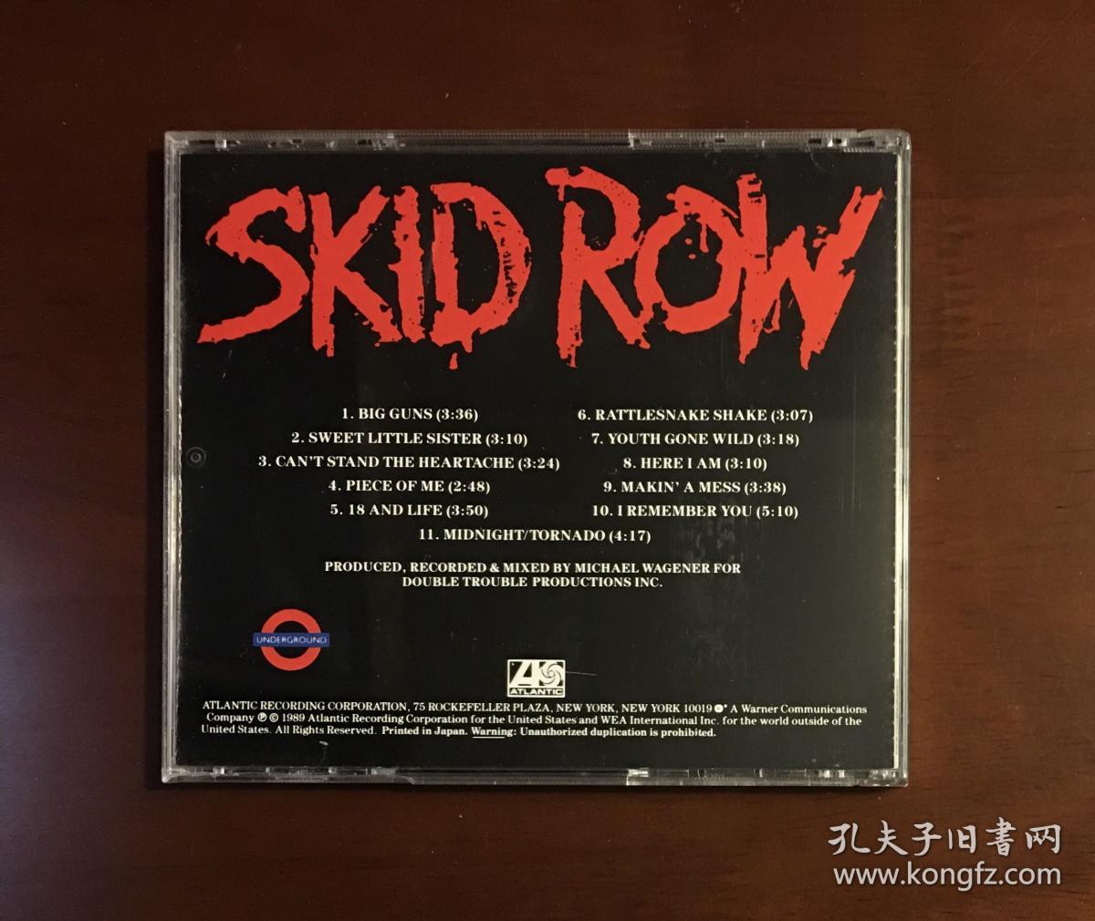 SKID ROW 穷街乐队同名专辑《Skid row》日首版 95新
摇滚金属