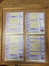 精美双城国发热电股权证10连号10套好品