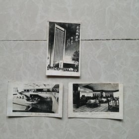 老照片：80年代金陵饭店照片10x7㎝。3张合售