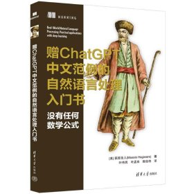 赠CHATGPT中文范例的自然语言处理入门书[美] 萩原圣人（Masato Hagiwara）著   叶伟民、叶孟良、陈佳伟 译9787302639602清华大学出版社