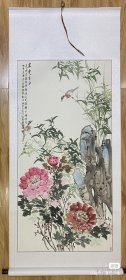 写意花鸟画卷轴