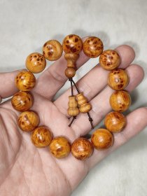 太行崖柏老料雀眼留疤1.5手串油性十足纹理漂亮香味浓郁按图发货一物一图C150