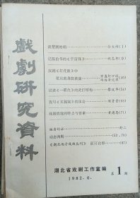 戏剧研究资料1982全12本480元