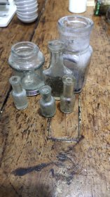 民国时期玻璃瓶——六个合售