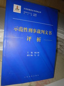 示范性刑事裁判文书评析/示范性裁判文书评析丛书