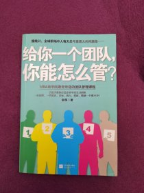 给你一个团队，你能怎么管？