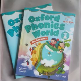 oxford phonics world 1+练习册（2本合售）附1张光盘，无笔记划线