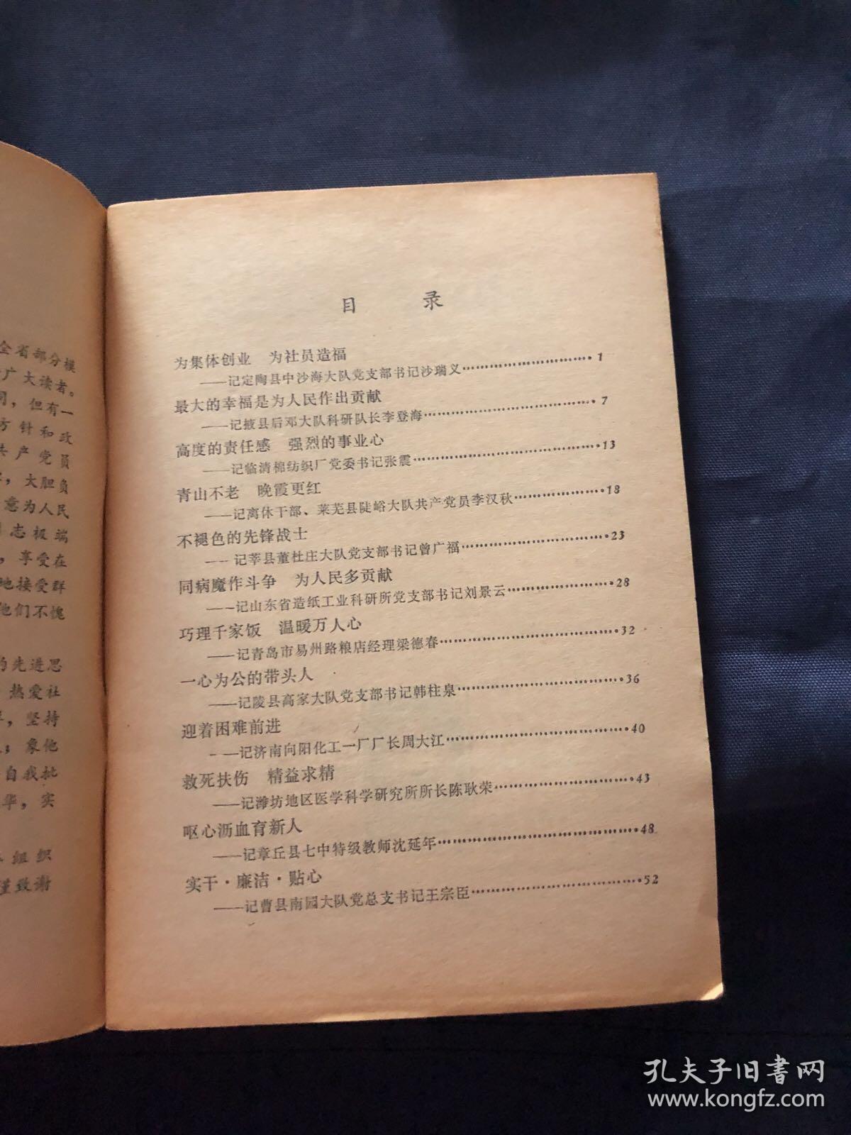 支部生活增刊，1981年6月模范党员事迹选辑
沙瑞义，李登海。张震，李汉秋，曾广福，刘景云，梁德春，韩柱泉，周大江'陈耿荣，沈延年，