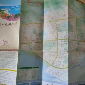 老地图 深圳主要旅游景点分布图。深圳旅游福田到罗湖标准地图