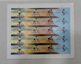美国邮票一版 自行车