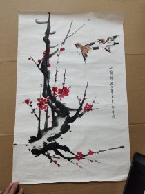 杜秀珍国画:一剪梅(未钤印)
