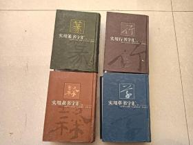 实用行书字汇、实用草书字汇、实用隶书字汇、实用篆书字汇4本全套合售 2005年一版一印