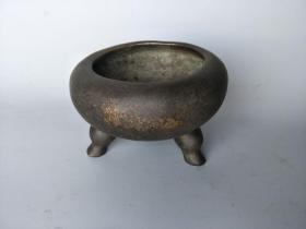 清代老铜器铜香炉--老宣德炉-古玩杂件老物件收藏-农村二手老货