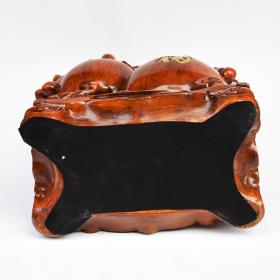 仿红木葫芦摆件 福禄双全 家居客厅办公装饰工艺品  乔迁礼品