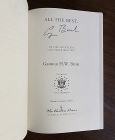 美国前总统老布什签名本 一切顺利 EASTON PRESS SIGNED All the Best, George Bush w/COA SIGNED