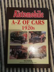 《A–Z OF CARS 1920S》英文原版，1920年汽车介绍，全书都是图集，品相如图，买前请看清，二手物品售出不退不换。