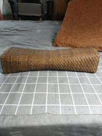 老竹编枕头，选用上好竹皮精心纯手工编织而成，(民国稀见)