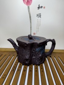 紫砂树皮壶