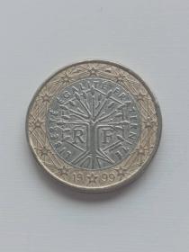 普通版 法国1欧元硬币 欧元纪念币