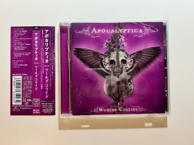 Apocalyptica - Worlds Collide，CD，07年日版，启示录乐队，金属大提琴，带侧标，外壳磨痕裂痕，盘面轻微痕迹