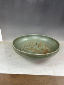 汝瓷.花口盘子