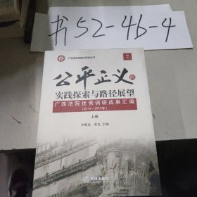 公平正义的实践探索与路径展望 广西法院优秀调研成果汇编（2 2014-2015年 套装上下册）