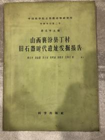 山西襄汾县丁村旧石器时代遗址发掘报告