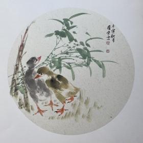 许国营老师精品卡纸写意花鸟画-七