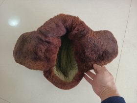 哈尔滨皮帽厂老皮帽子 要斗 私批 修 六七十年代棉帽子