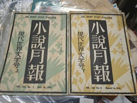 小說月報 世界文學專號 上下 第二十卷第七第八期 民国 1929年